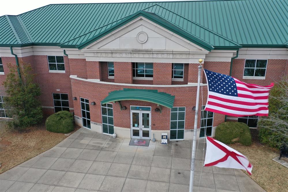 Front outside view of the Madison City Schools Central Office 